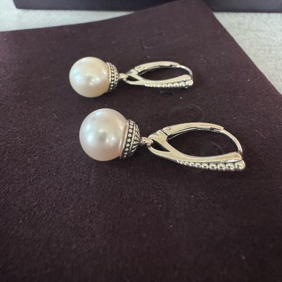LAGOS Silver and Pearl Elegance Earrings